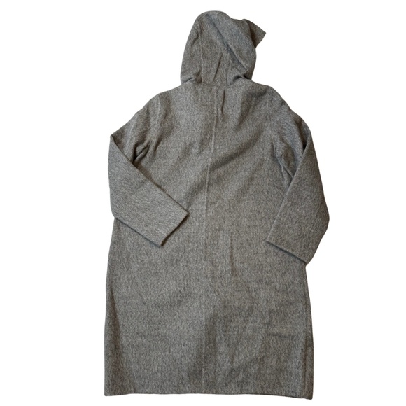 Eileen Fisher | Hooded Double Face Alpaca Blend Coat Medium Petite - Picture 3 of 11